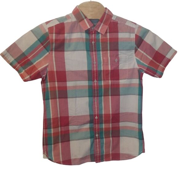 The North Face -Plaid Short Sleeve Button Up Medium - Picture 2 of 6